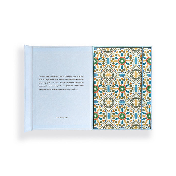 ‘KUEH TILE’ Cotton Linen Notebook