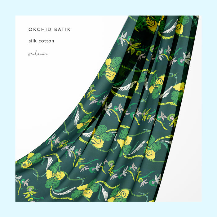 ‘ORCHID BATIK’ Silk Cotton Scarf