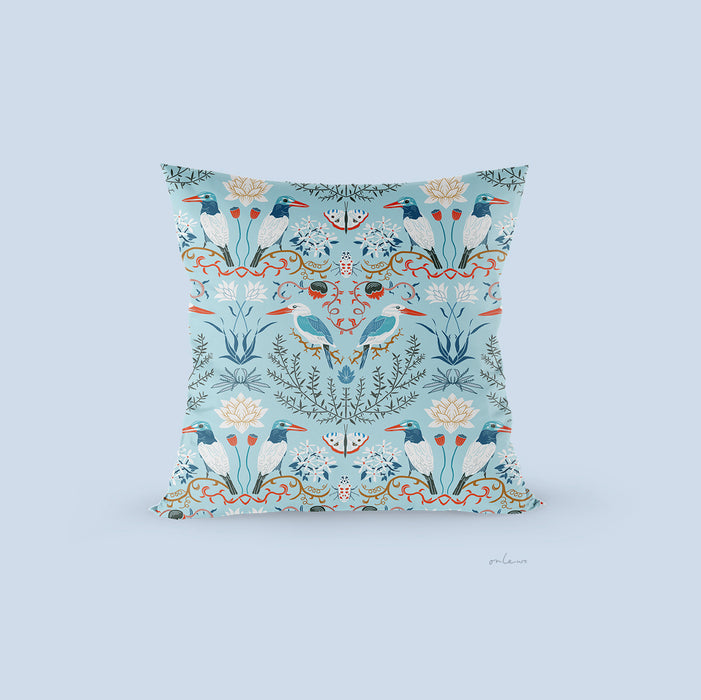 ‘HAVE YOU HEARD THE BIRDS SINGING - KINGFISHES’ Cushion Cover