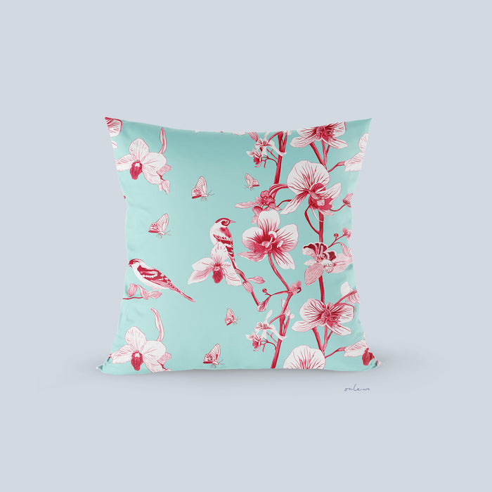 Orchid Rhapsody’ Velvet Cushion Cover