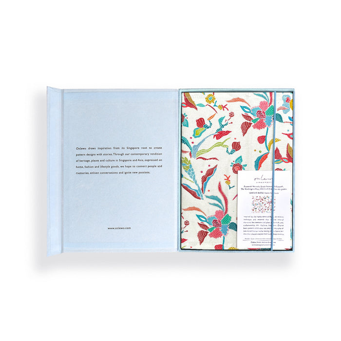 ‘ORCHID BATIK GARDEN’ Cotton Linen Notebook