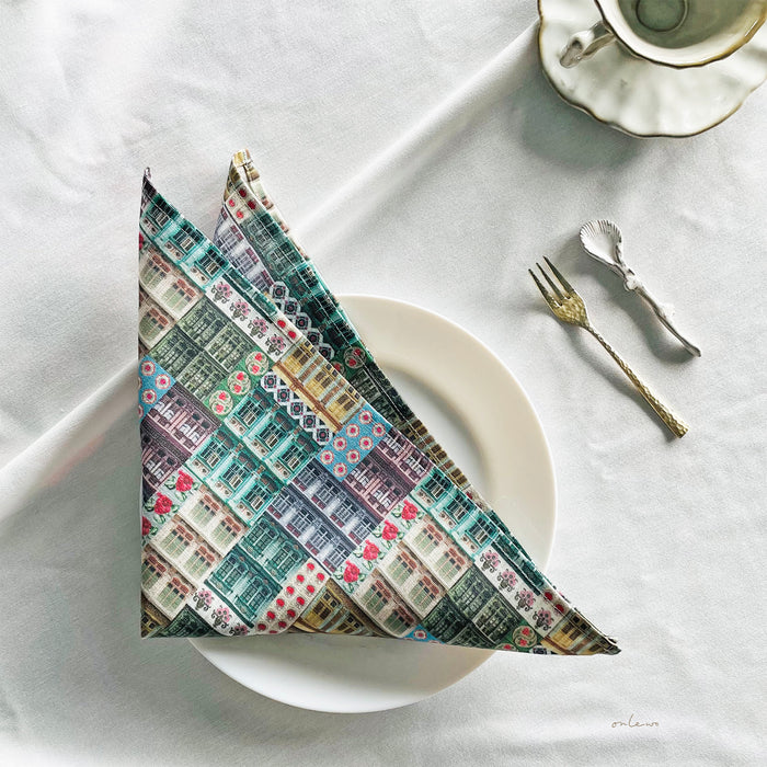 'HISTORICAL SHOPHOUSE' Linen napkin